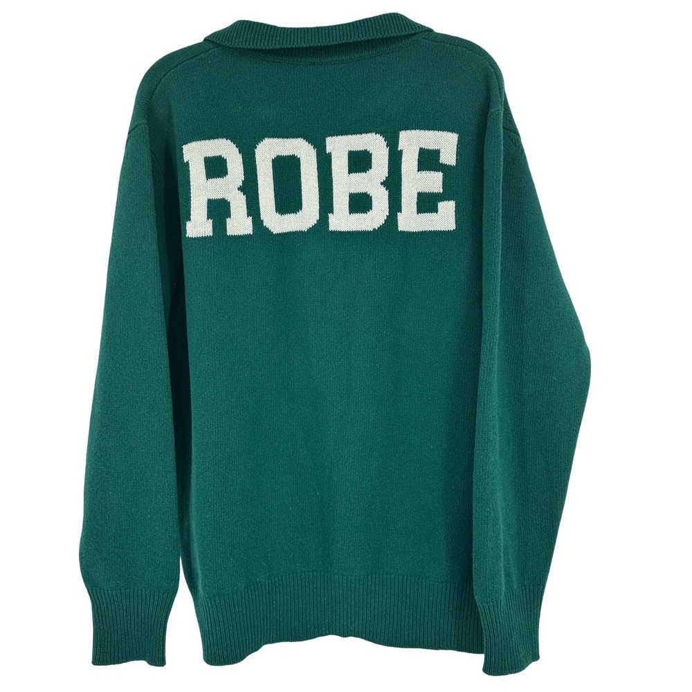 Robe di Kappa Men's Giovani Vazud Green Wool Blend Polo Sweater 671221W‎ Large